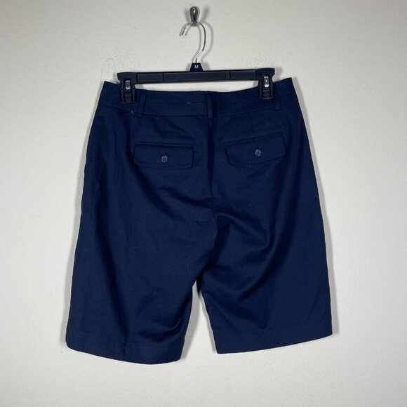 NWT! Banana Republic Factory Navy Bermuda Shorts Cotton Blend Size: 4 - Picture 4 of 4